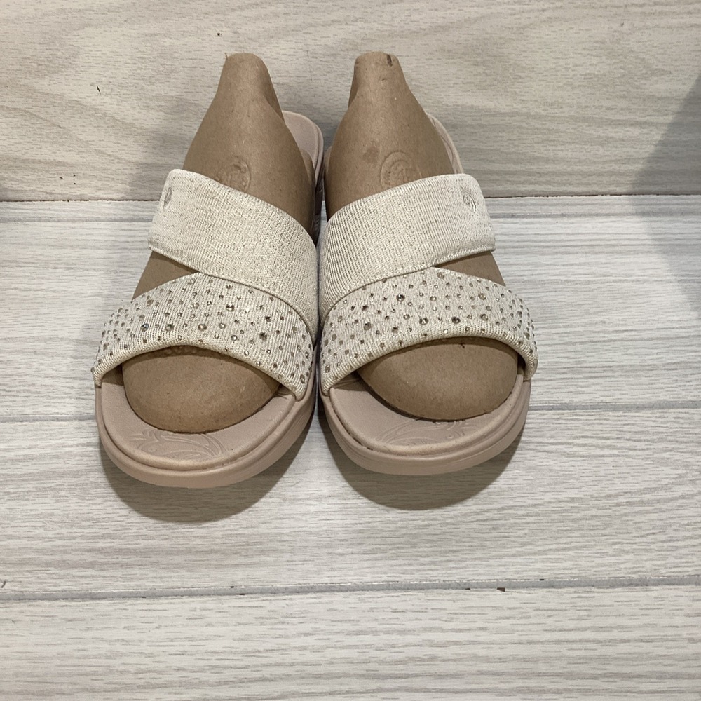 BZEES Women's (Size 11M) DynastyBright‎ Eggnog Slip On Sandals